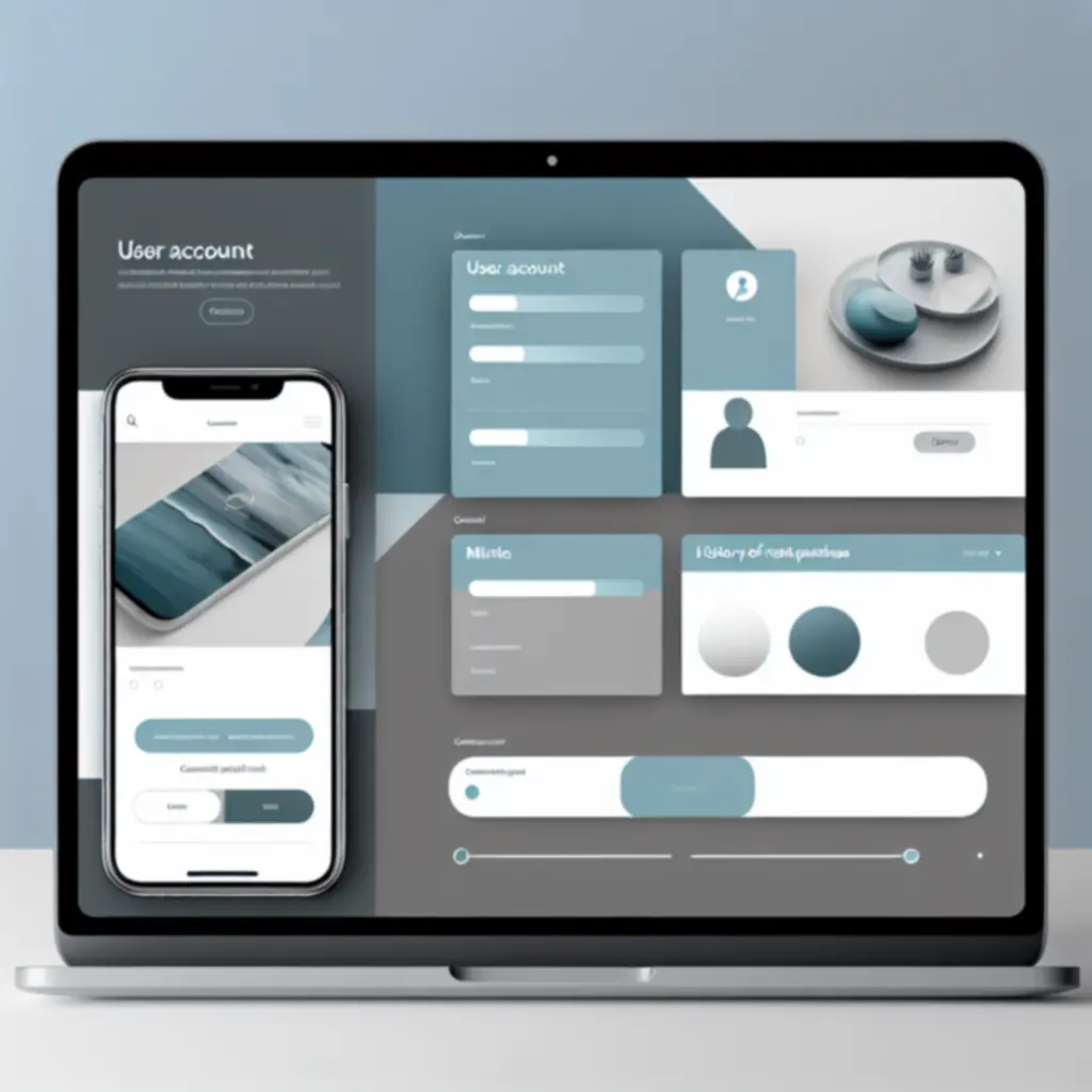 Nowoczesny widok panelu użytkownika konta