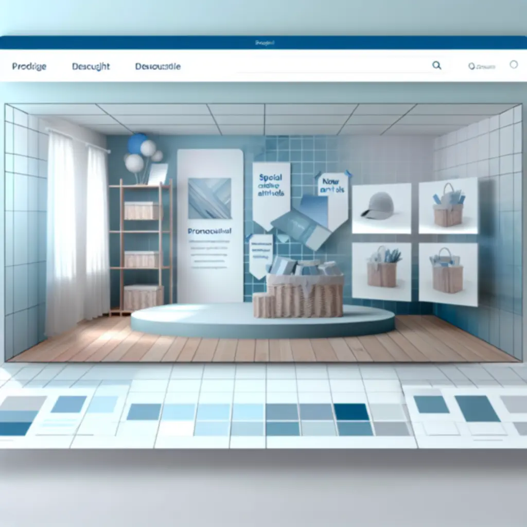 Sekcja wyróżnionych kategorii z promocjami i bestsellerami