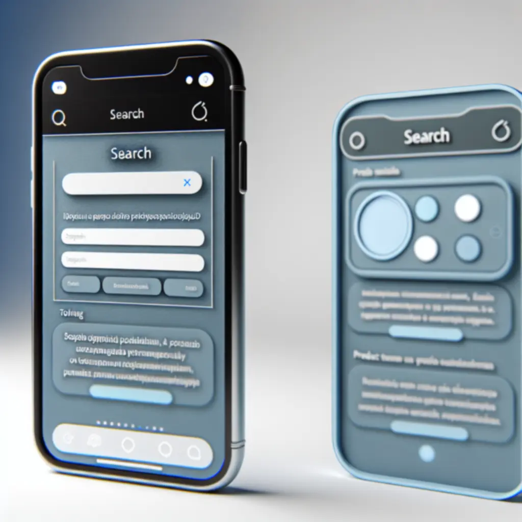 Interfejs wyszukiwania Marketlifepl w widoku na smartfonie